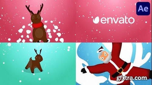 Videohive Christmas Santa and Deers Logo Pack for After Effects 40994875