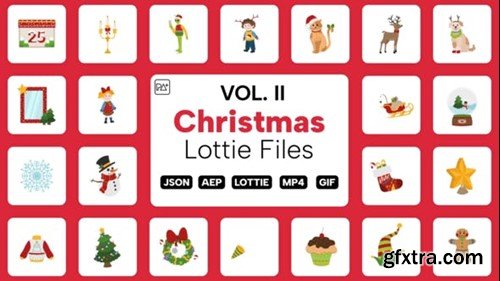 Videohive Christmas Lottie Files Vol. II 41001209