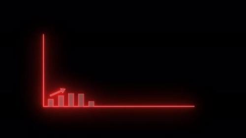 Videohive - Red Neon Business Graph Chart Animation - 41035759 - 41035759