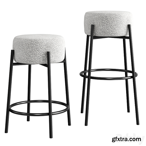 Cb2 Peg Upholstered Counter & Bar Stool