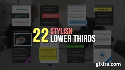 Videohive 22 Stylish Lower Thirds 41220299