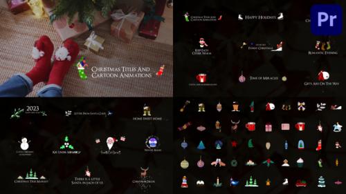 Videohive - Christmas Titles And Cartoon Animations for Premiere Pro - 41182022 - 41182022