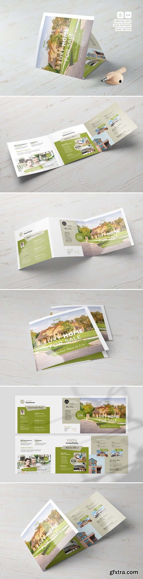 Real Estate Square Trifold Brochure F5TPADV