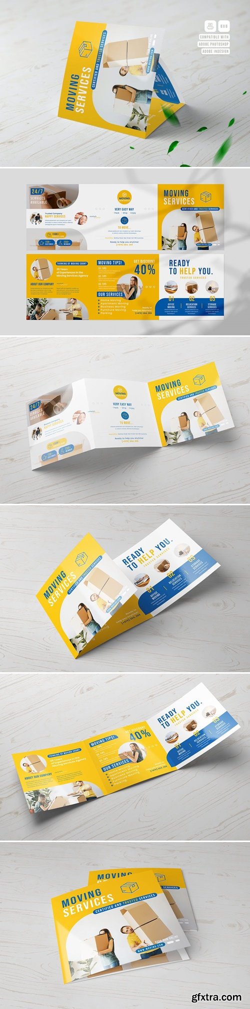 Moving Service Square Trifold Brochure FLSVVAK