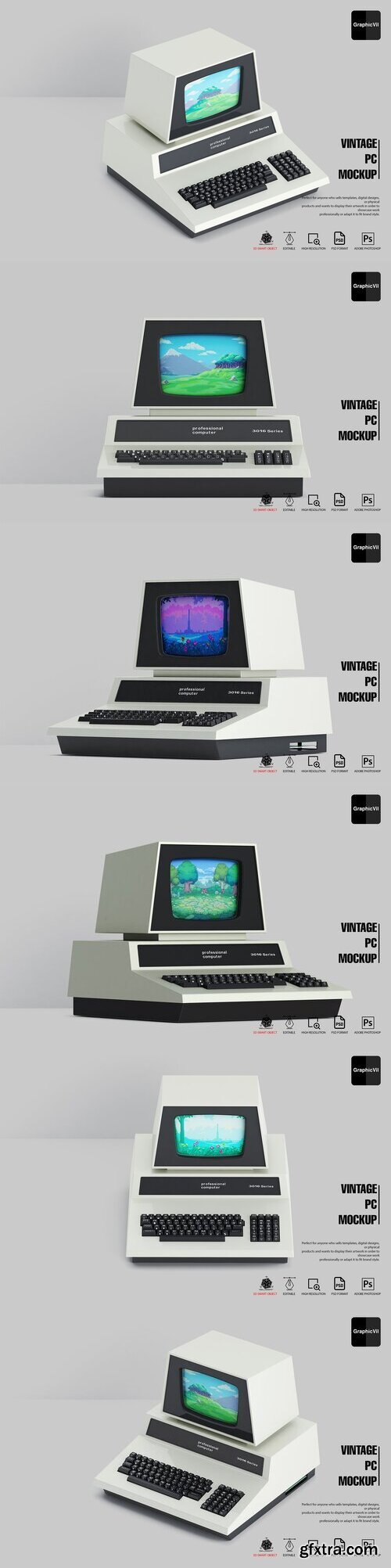 CreativeMarket - Vintage PC Mockup Commodore 10890457