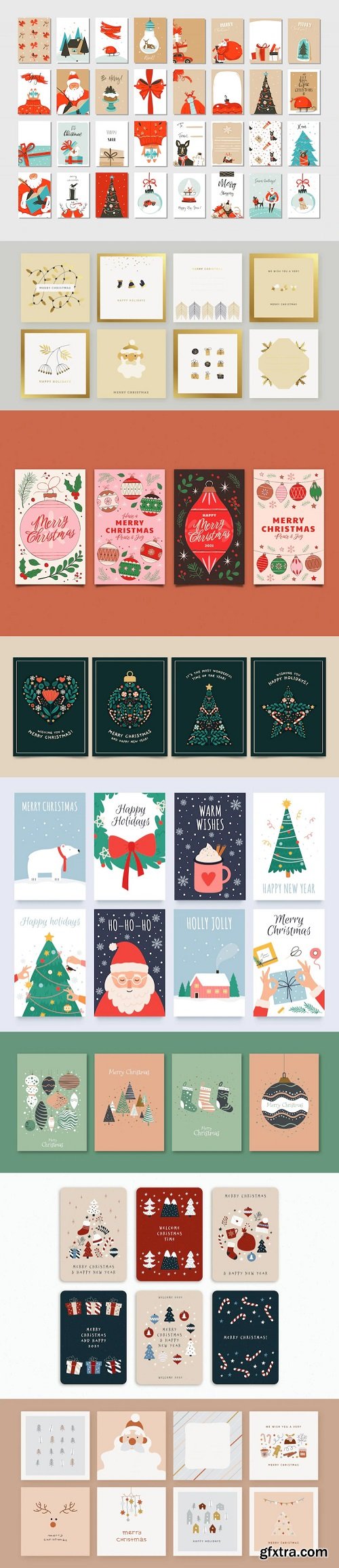 Hand drawn christmas cards