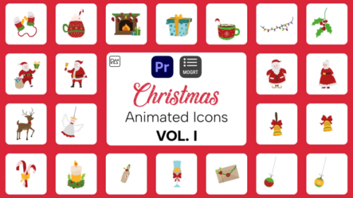 Videohive - Christmas Icons Vol. I For Premiere Pro - 41289565 - 41289565