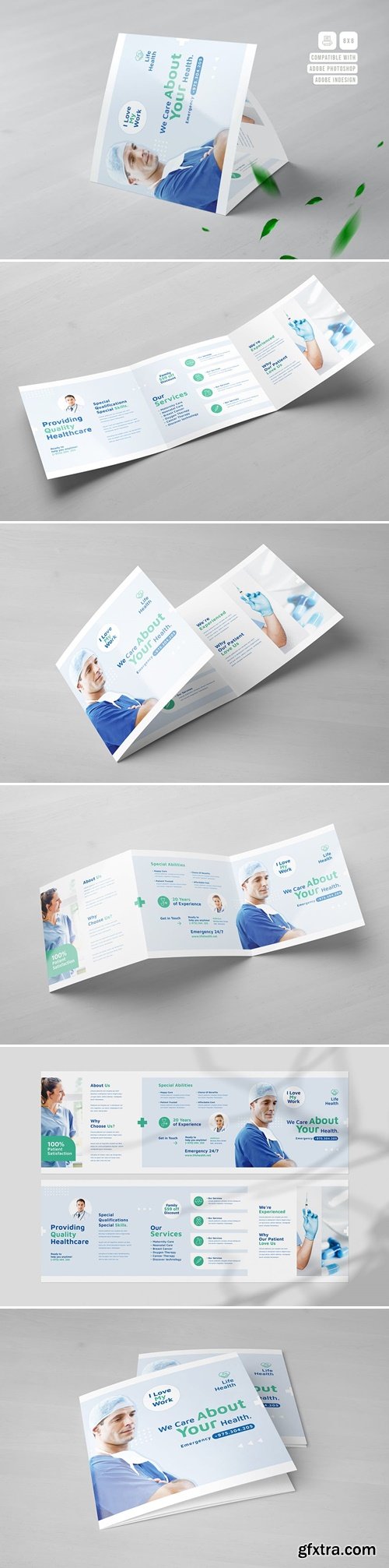 Medical Square Trifold Brochure PGTBS97