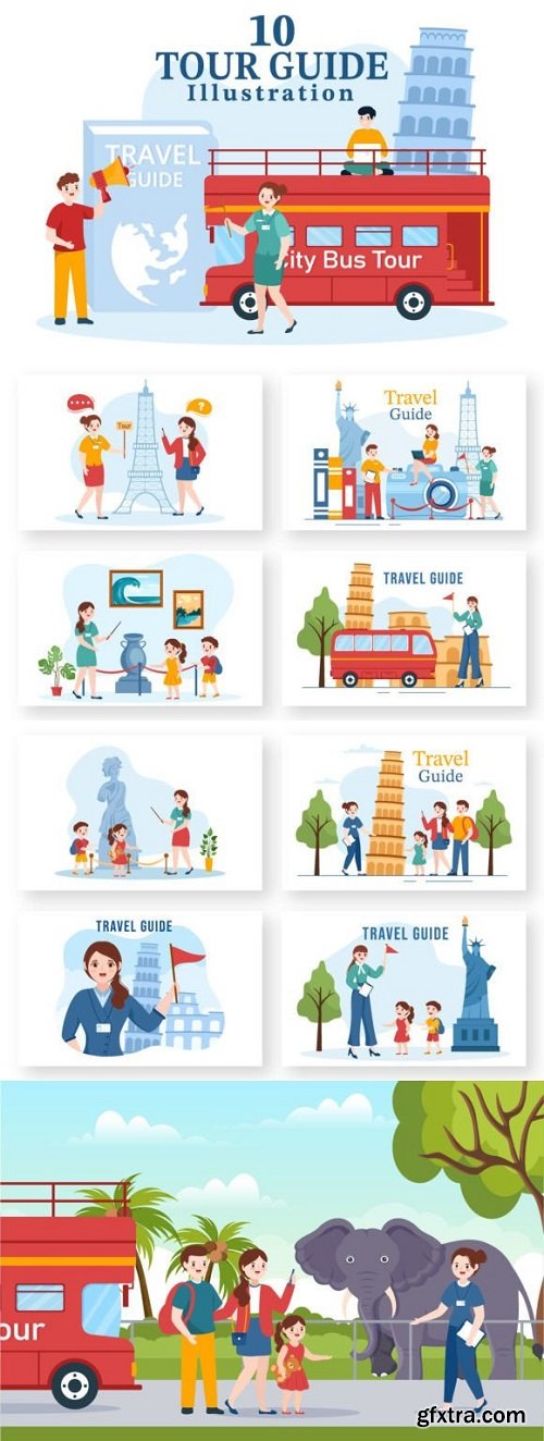 10 Travel Guide and Tour Illustration