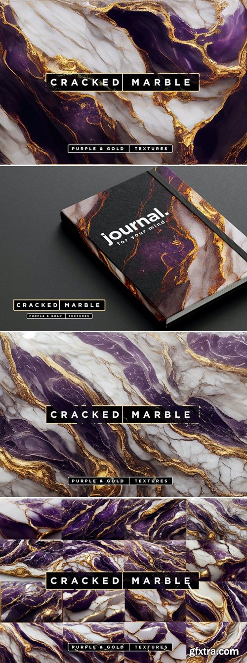 Purple & Gold Marble Textures Pack YF4U45E