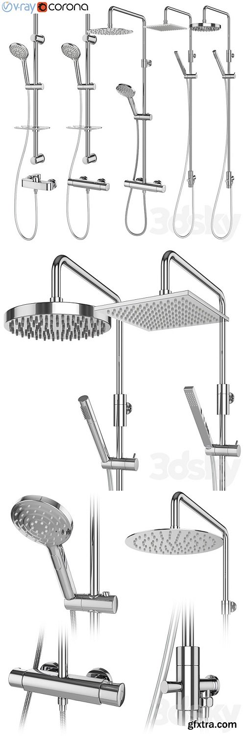 Shower Systems Gustavsberg Set 110 (5 variants)