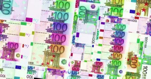 Videohive - Euro 100 EUR banknotes abstract color mosaic pattern - 41149420 - 41149420