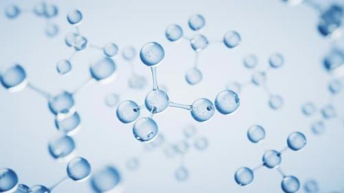 Videohive - Molecules with blue background - 41149780 - 41149780