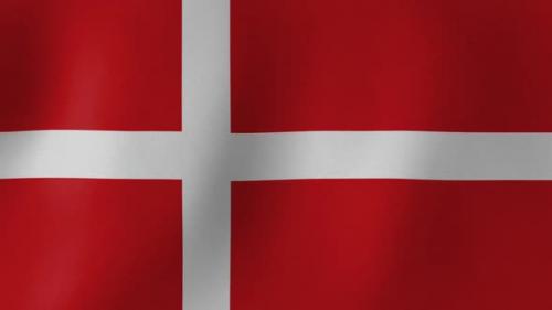 Videohive - Denmark Flag Waving Closeup Background - 41150109 - 41150109
