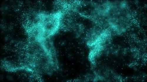 Videohive - Chaotic Movement Of Green Particles - 41150143 - 41150143