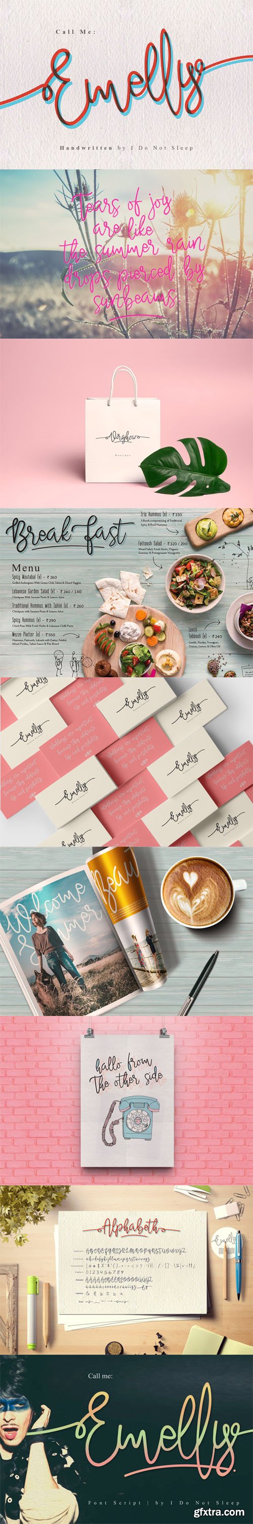 Emelly - Handwritten Script Font [Re-Up]