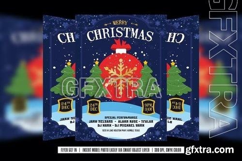Merry Christmas Party Flyer PSD Template K8WSE34