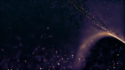 Videohive - Golden Glittery Particles Motion Loop - 40534828 - 40534828