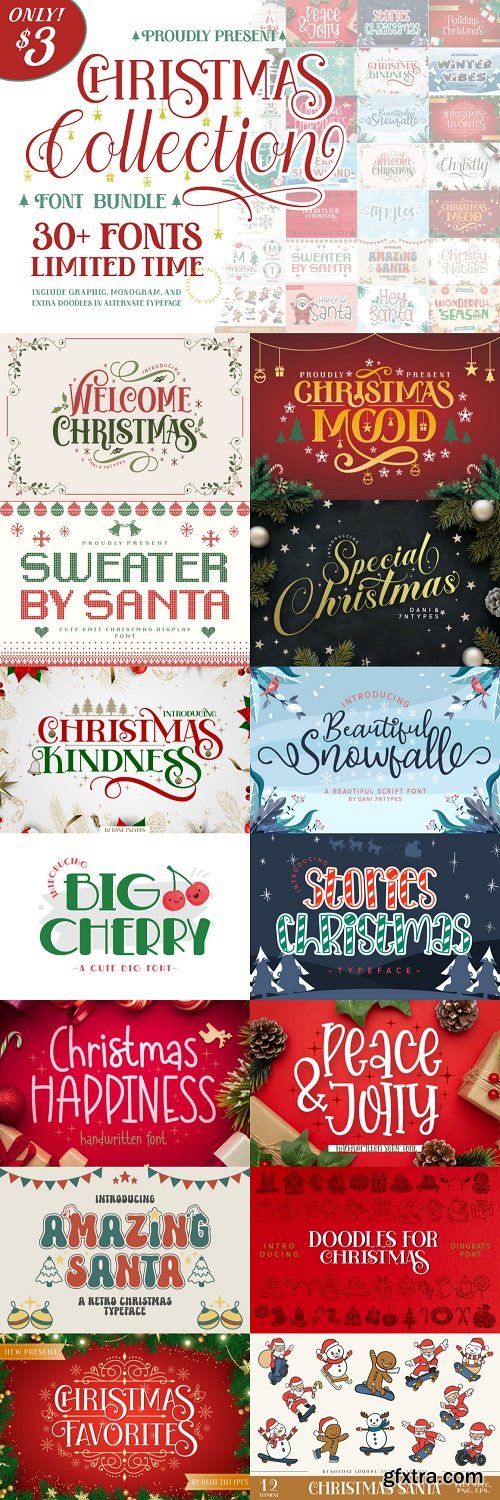 Christmas Collection Font Bundle