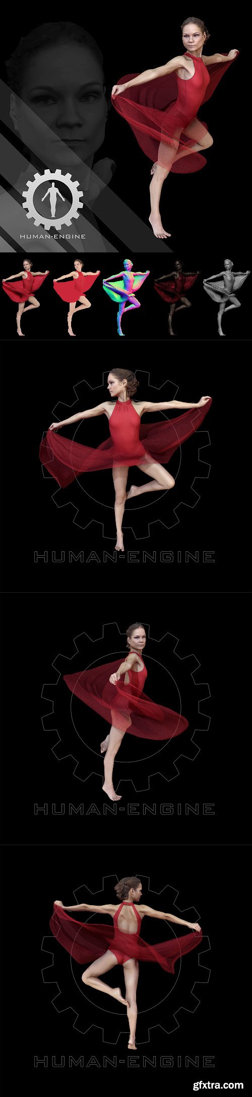 Female Scan - Sylph Red Dress 1