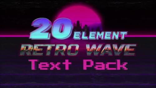 MotionArray - Retro Wave Text Pack 1 - 1166167