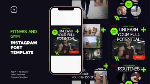 Videohive - Fitness and Gym Instagram Post Template - 41566045 - 41566045