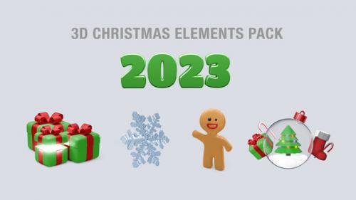 Videohive - 3D Christmas Elements Pack FC - 41675766 - 41675766