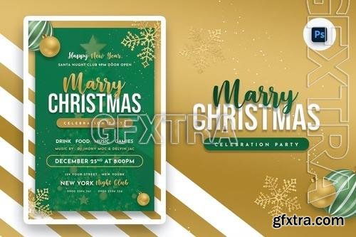 Christmas Party Flyer Design Template QYW7CJ6