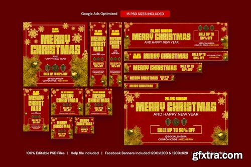 Merry Christmas Sale Banners Ad 363SD7R