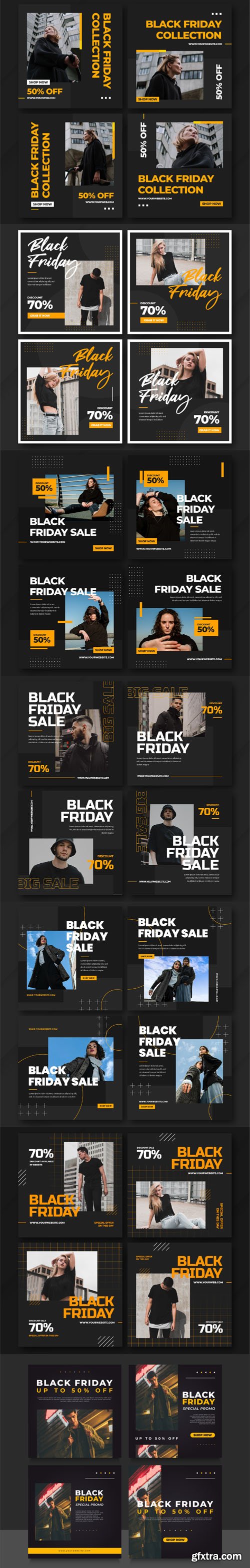 Black Friday - Insta Posts PSD Templates Bundle