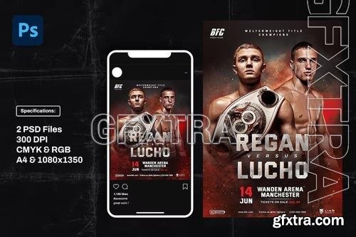 Boxing Fight Flyer J8EZP8X