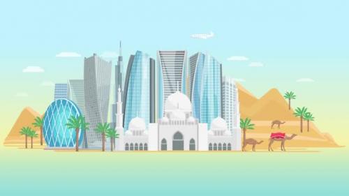 Videohive - Untied Arab Cartoon City Building Animation - 41500757 - 41500757