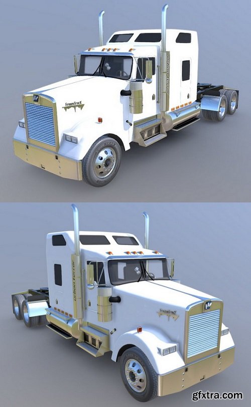 SM Truck Semi 01 3D Model