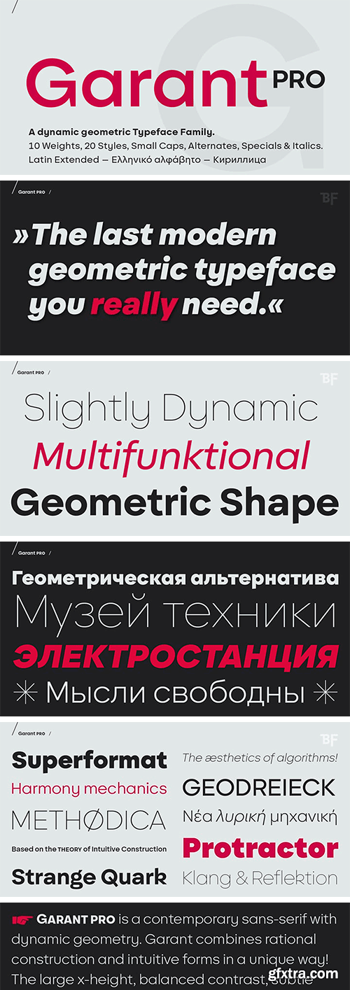 BF Garant Pro Font Family