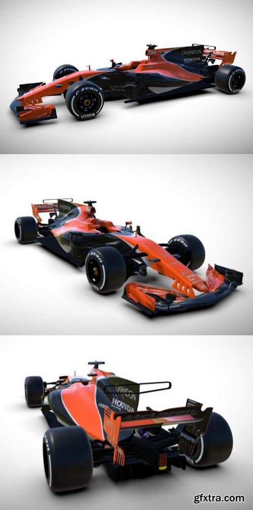 McLaren Honda MCL32 F1 2017 3D Model