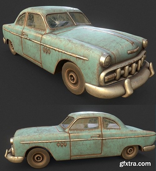 Old Rusty Car (Remade) 3D Model