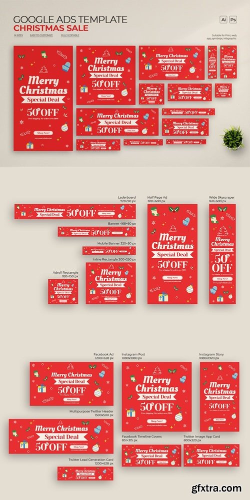 Christmas Sale Ad Banners V3NX4GU