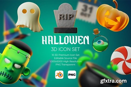 Hallowen 3D Icon Set 3M9V5VN