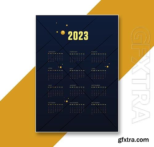 Modern 2023 annual calendar vector template