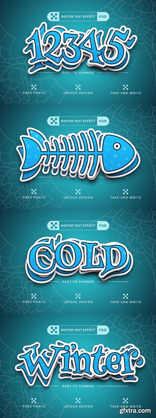 PSD Winter Sticker - Editable Text Effect 2JJJE8H