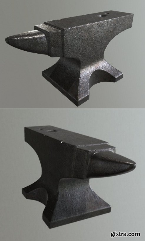 PBR Anvil 3D Model