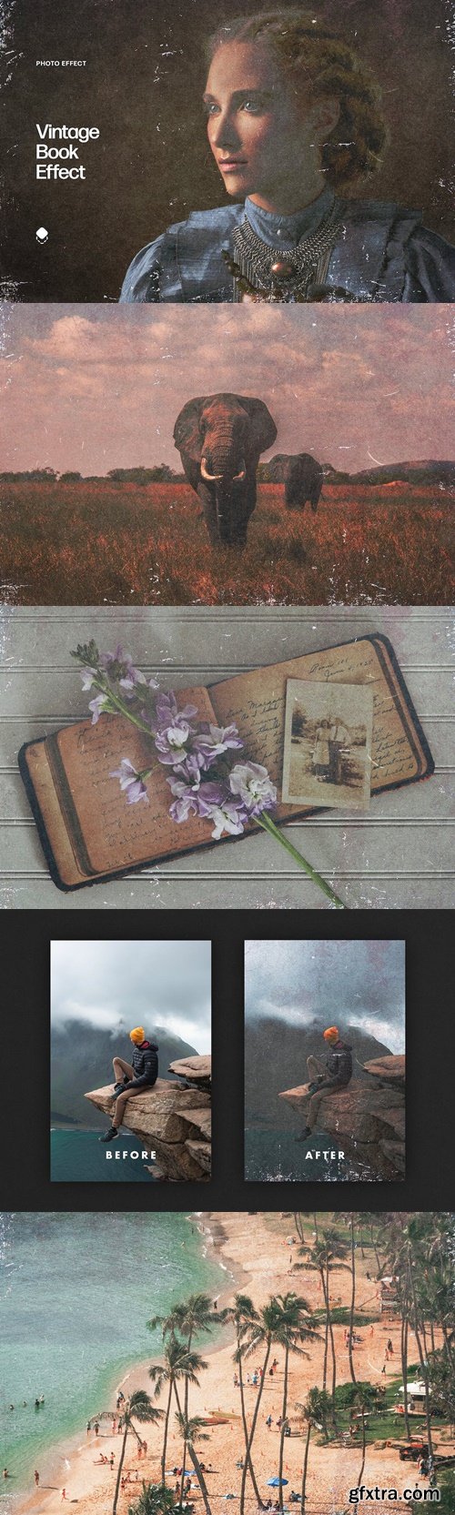 Vintage Book Photo Effect RNPQDTS