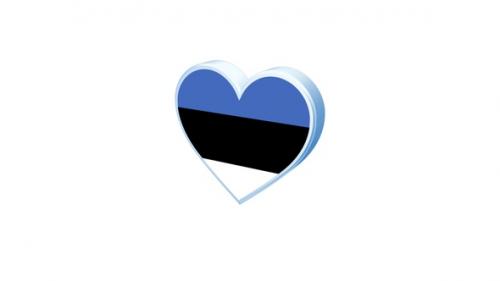 Videohive - Estonia Flag Heart Shape - 41670252 - 41670252