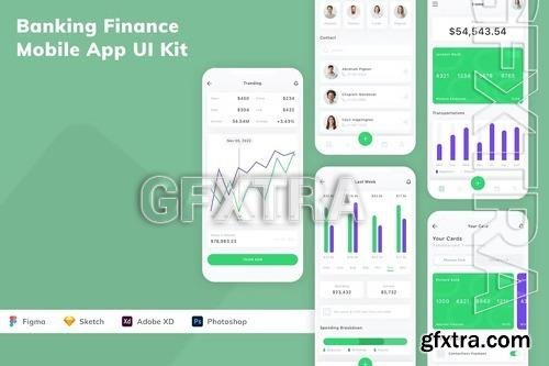 Banking Finance Mobile App UI Kit 3URRUJD