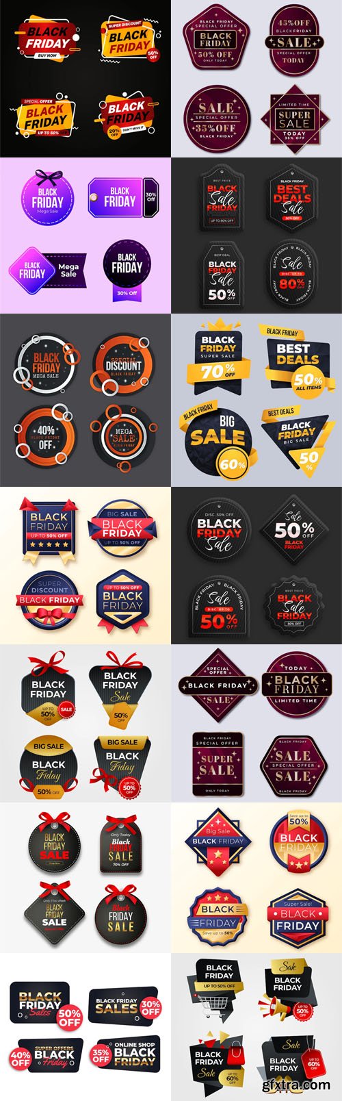 Black Friday - 80+ Shopping Sale Labels Vector Templates [Vol.2]