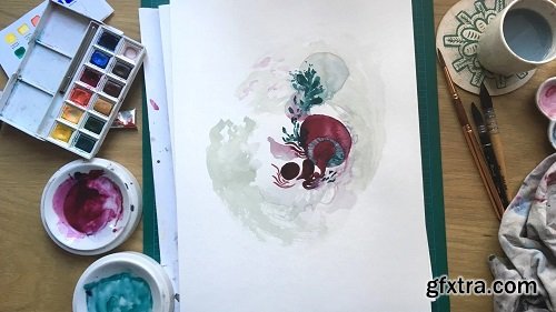 Abstract Watercolor Paintings: Explore Through Freeform & Planned Process