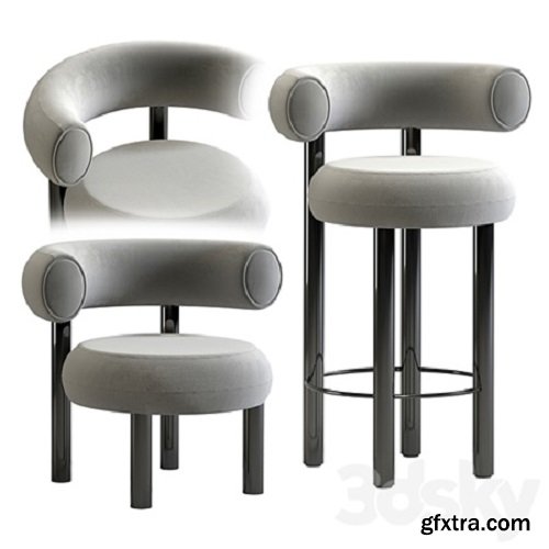 Tom Dixon Fat Lounge & Stool bar chair