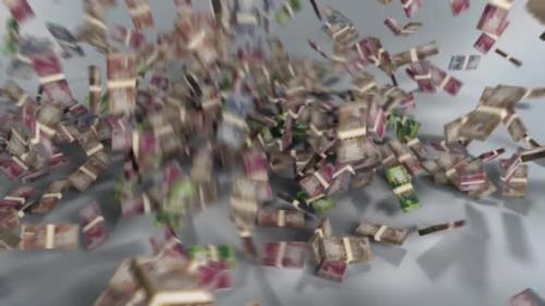 Videohive - South Africa Money - Rand Stacked Money Falling - South African Currency - 41686717 - 41686717
