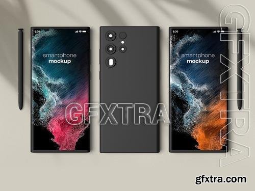 Smart Phone Mockup with Editable Background 542541965