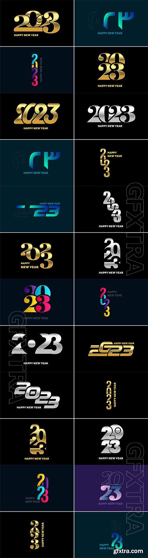 2023 number design template vector collection